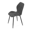 CT-285 GREY2 - Stolička jedálenská, šedá látka, čierne kovové nohy