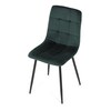 CT-281 GRN4 - Stolička jedálenská, zelená zamatová látka, nohy čierny kov