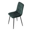CT-281 GRN4 - Stolička jedálenská, zelená zamatová látka, nohy čierny kov