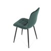 CT-281 GRN4 - Stolička jedálenská, zelená zamatová látka, nohy čierny kov