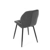 CT-285 GREY2 - Stolička jedálenská, šedá látka, čierne kovové nohy