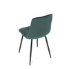 CT-281 GRN4 - Stolička jedálenská, zelená zamatová látka, nohy čierny kov