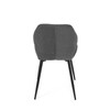 CT-285 GREY2 - Stolička jedálenská, šedá látka, čierne kovové nohy
