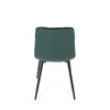 CT-281 GRN4 - Stolička jedálenská, zelená zamatová látka, nohy čierny kov