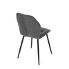 CT-285 GREY2 - Stolička jedálenská, šedá látka, čierne kovové nohy