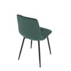 CT-281 GRN4 - Stolička jedálenská, zelená zamatová látka, nohy čierny kov