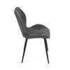CT-285 GREY2 - Stolička jedálenská, šedá látka, čierne kovové nohy