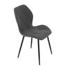 CT-285 GREY2 - Stolička jedálenská, šedá látka, čierne kovové nohy