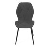 CT-285 GREY2 - Stolička jedálenská, šedá látka, čierne kovové nohy