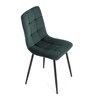 CT-281 GRN4 - Stolička jedálenská, zelená zamatová látka, nohy čierny kov