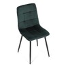 CT-281 GRN4 - Stolička jedálenská, zelená zamatová látka, nohy čierny kov