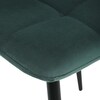 CT-281 GRN4 - Stolička jedálenská, zelená zamatová látka, nohy čierny kov