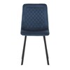 DCL-973 BLUE4 - Stolička jedálenská, modrý zamat, kov čierny mat
