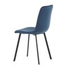 DCL-973 BLUE4 - Stolička jedálenská, modrý zamat, kov čierny mat