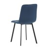DCL-973 BLUE4 - Stolička jedálenská, modrý zamat, kov čierny mat