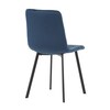 DCL-973 BLUE4 - Stolička jedálenská, modrý zamat, kov čierny mat