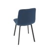 DCL-973 BLUE4 - Stolička jedálenská, modrý zamat, kov čierny mat