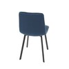 DCL-973 BLUE4 - Stolička jedálenská, modrý zamat, kov čierny mat