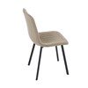 DCL-973 CAP4 - Stolička jedálenská, cappuccino zamat, kov čierny mat