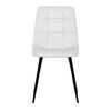 DCL-X7015 WT2 - Stolička jedálenská, biela látka, štvornohá kovová podnož, čierny mat