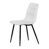 DCL-X7015 WT2 - Stolička jedálenská, biela látka, štvornohá kovová podnož, čierny mat