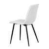 DCL-X7015 WT2 - Stolička jedálenská, biela látka, štvornohá kovová podnož, čierny mat