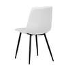 DCL-X7015 WT2 - Stolička jedálenská, biela látka, štvornohá kovová podnož, čierny mat