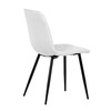 DCL-X7015 WT2 - Stolička jedálenská, biela látka, štvornohá kovová podnož, čierny mat