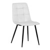 DCL-X7015 WT2 - Stolička jedálenská, biela látka, štvornohá kovová podnož, čierny mat