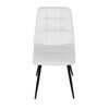 DCL-X7015 WT2 - Stolička jedálenská, biela látka, štvornohá kovová podnož, čierny mat