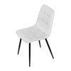 DCL-X7015 WT2 - Stolička jedálenská, biela látka, štvornohá kovová podnož, čierny mat