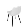 DCL-X7015 WT2 - Stolička jedálenská, biela látka, štvornohá kovová podnož, čierny mat