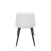 DCL-X7015 WT2 - Stolička jedálenská, biela látka, štvornohá kovová podnož, čierny mat