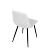 DCL-X7015 WT2 - Stolička jedálenská, biela látka, štvornohá kovová podnož, čierny mat