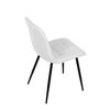 DCL-X7015 WT2 - Stolička jedálenská, biela látka, štvornohá kovová podnož, čierny mat