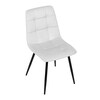 DCL-X7015 WT2 - Stolička jedálenská, biela látka, štvornohá kovová podnož, čierny mat