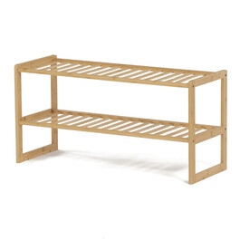 DR-B010 NAT - Botník, 2 police, masív bambus, prírodný odtieň