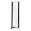 EF-E803 BK - Paraván drevený 3 dielny, masív smrek, biela netkaná textília, čierny matný lak