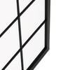 EF-E804 BK - Paraván drevený 4 dielny, masív smrek, biela netkaná textília, čierny matný lak