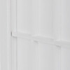 EF-E803 WT - Paraván drevený 3 dielny, masív smrek, biela netkaná textília, biely matný lak