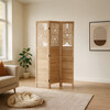 EF-L175 NAT - Paraván drevený 3 dielny, masív smrek, prírodný odtieň