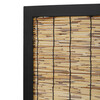 EF-L174 BK - Paraván drevený 3 dielny, masív smrek, čierny