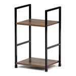 GD-212 OLW - Regál, 2 police, dekor staré drevo, MDF, čierny lak