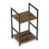 GD-212 OLW - Regál, 2 police, dekor staré drevo, MDF, čierny lak