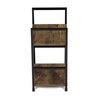 GD-212 OLW - Regál, 2 police, dekor staré drevo, MDF, čierny lak