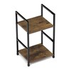 GD-212 OLW - Regál, 2 police, dekor staré drevo, MDF, čierny lak