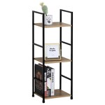 GD-213 OAK - Regál, 3 police, dekor dub, MDF, černý lak