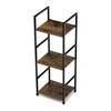GD-213 OLW - Regál, 3 police, dekor staré drevo, MDF, čierny lak