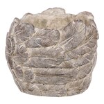 JUK1006 - Obal na kvety, betónový s dekorom pierok.