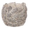 JUK1005 - Obal na kvety, betónový s dekorom pierok.